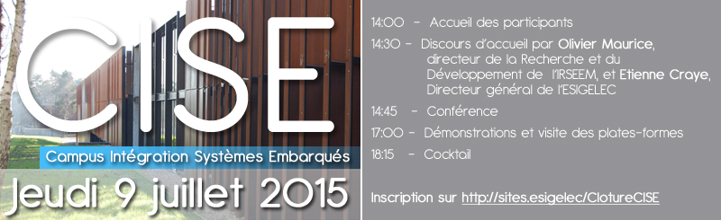 Invitation ESIGELEC IRSEEM : Evènement CISE 9 Juillet
